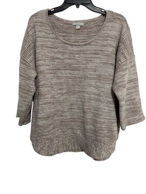 New York & Company Womens Beige Knit Pullover Sweater XL Soft Acrylic Lightweigh